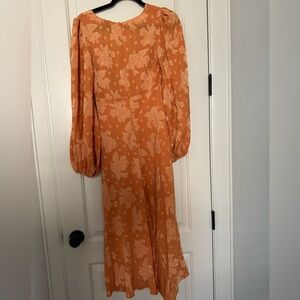 COPY - Hello Molly RAISE THE SUN MIDI DRESS ORANGE